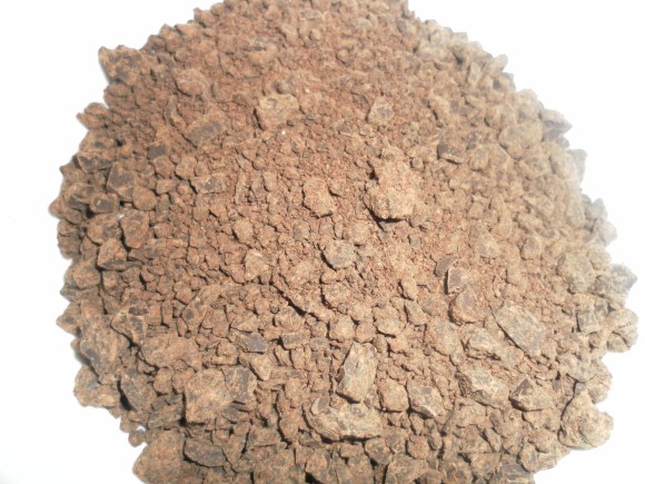 Chopped up chocolate to make a ganache