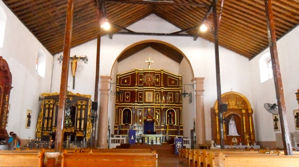 Inside the Iglesia de San Felipe in Portobelo