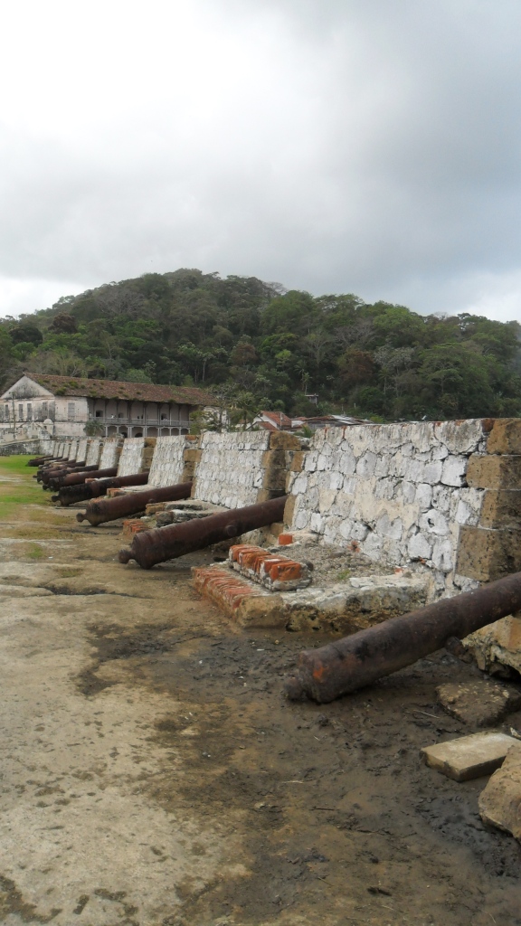 Cannons in Batteria Santiago, Portobello, Panama.