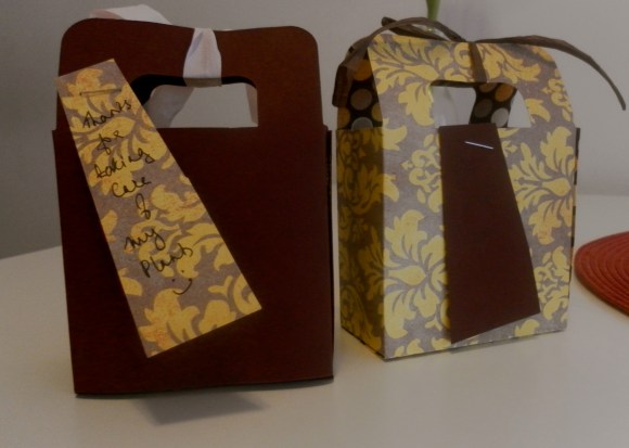 Custom-made gift bags for assorted chocolate truffles