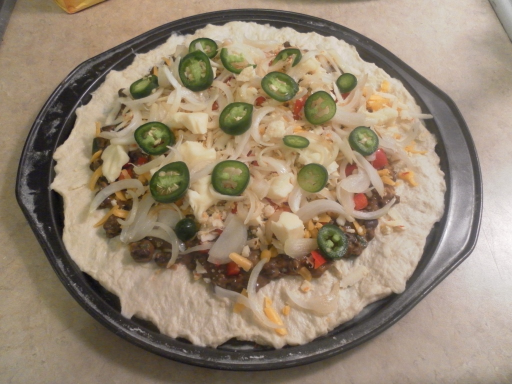 Mexican-style pizza