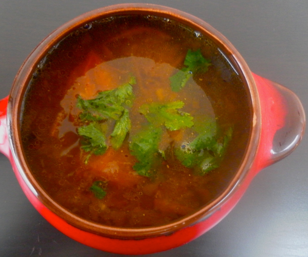 Recipe for peppery low fat South-Indian lentil-soup