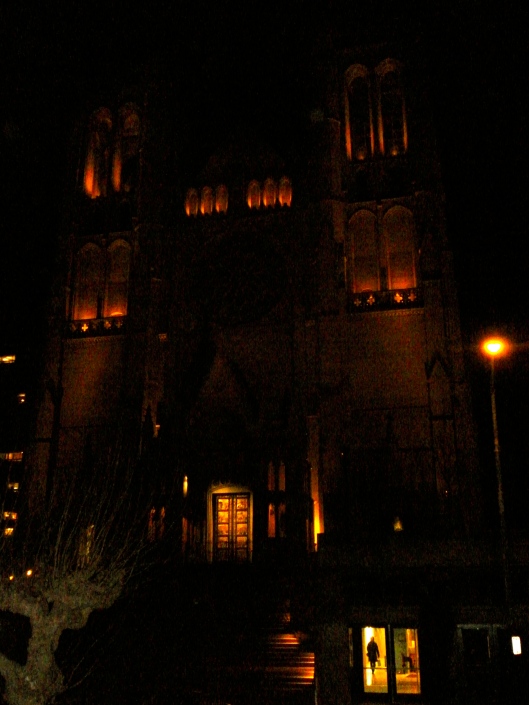 Grace Cathedral at night, San Francisco