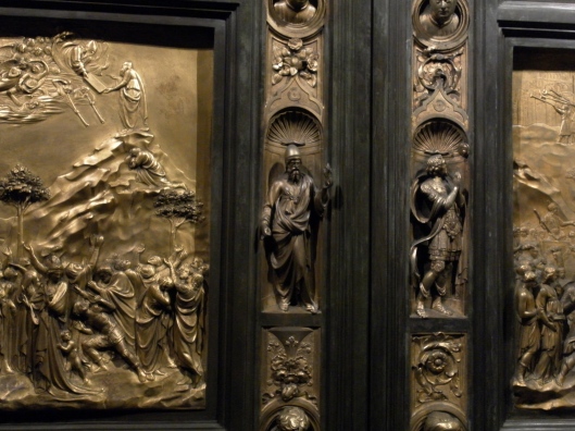 Close-up of Ghiberti Doors, Grace Cathedral, San Francisco