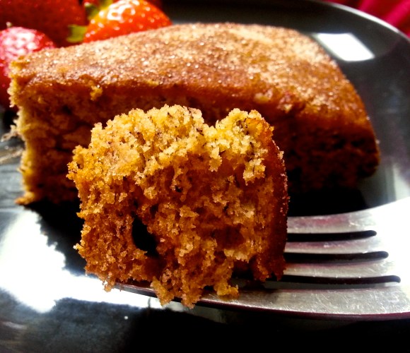 Cinnamon, nutmeg, banana rum cake