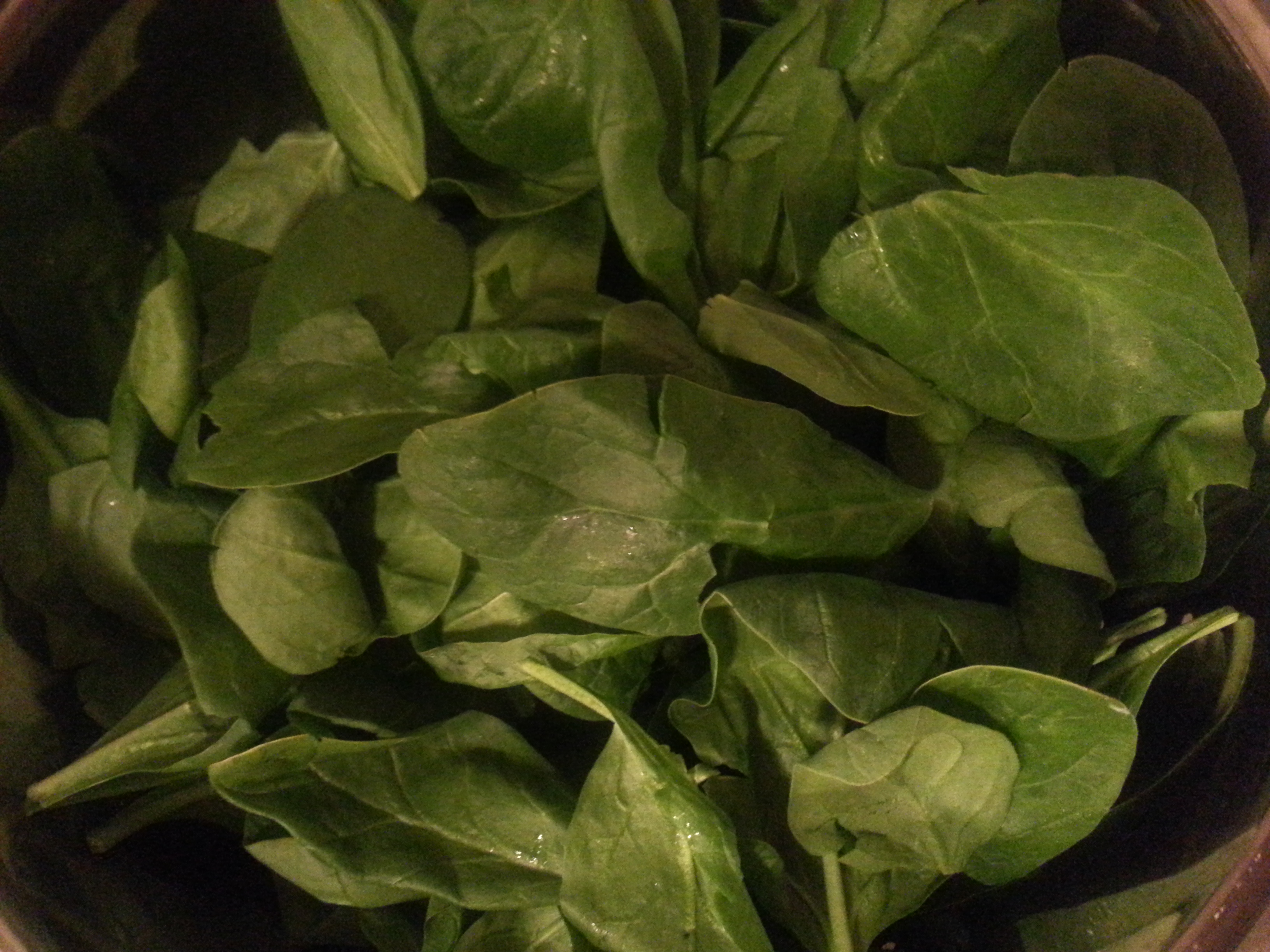 Spinach for healthy lentil soup