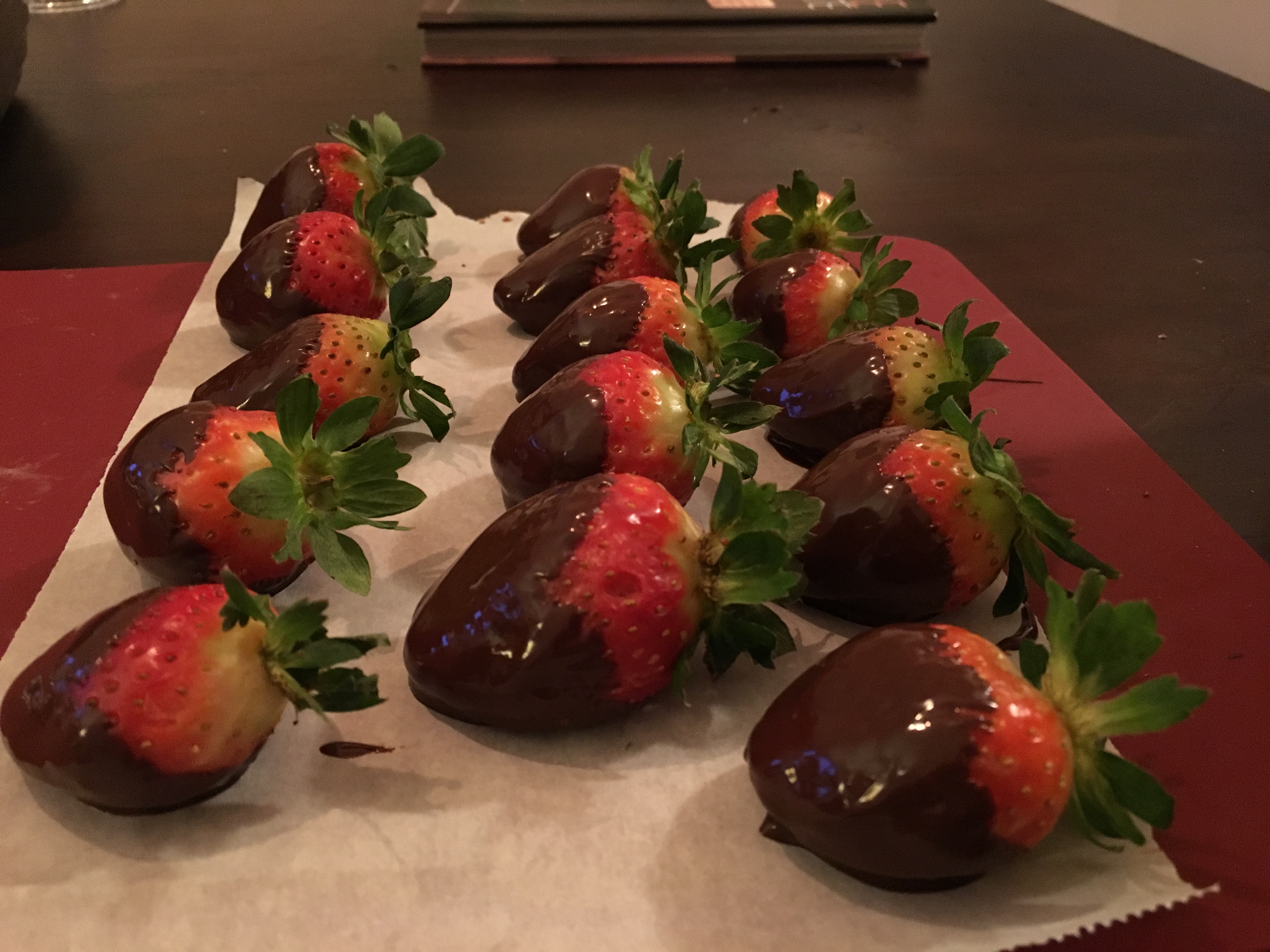 Champagne filled chocolate strawberries