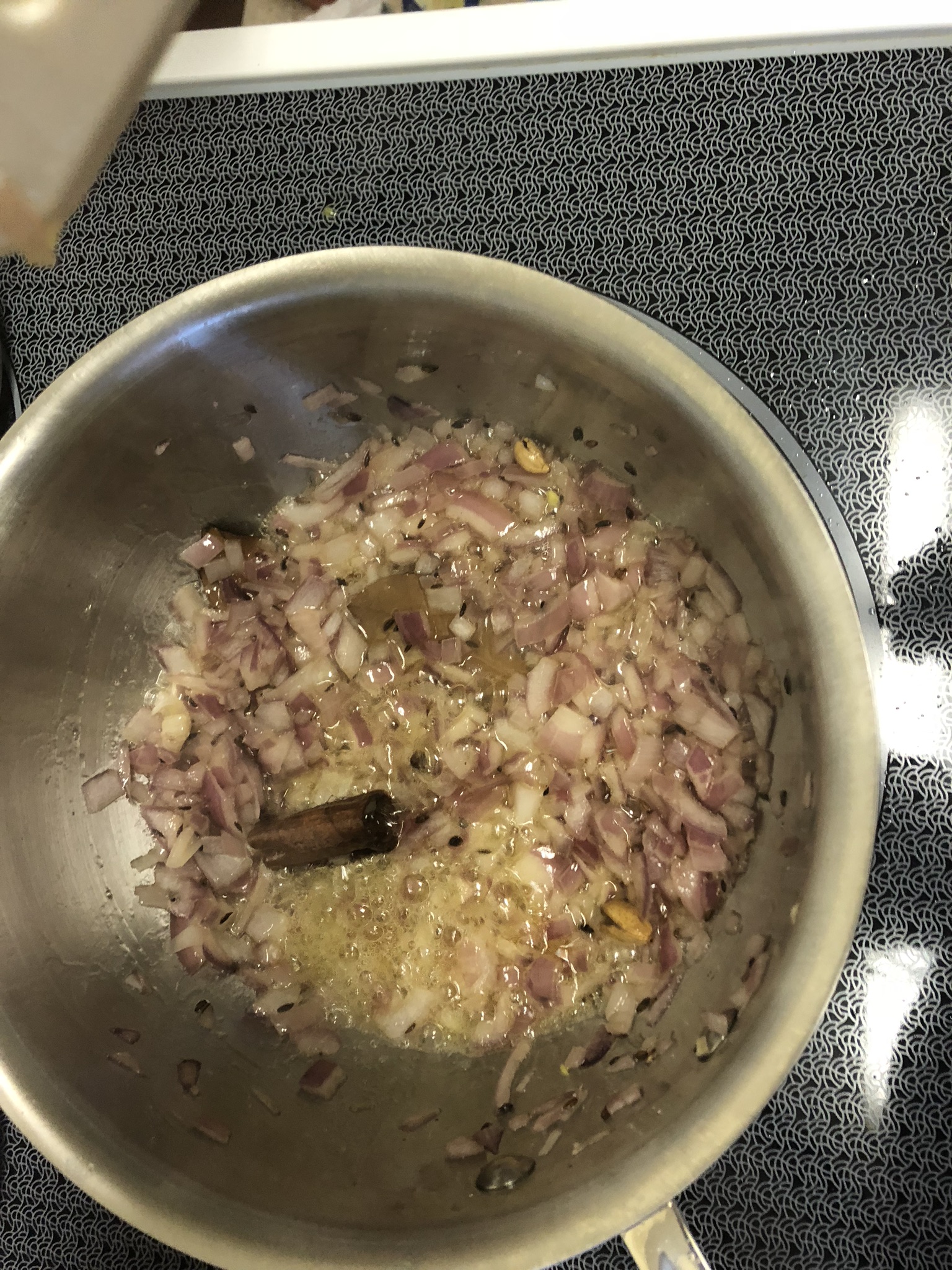 Cooking onions for north Indian cooking