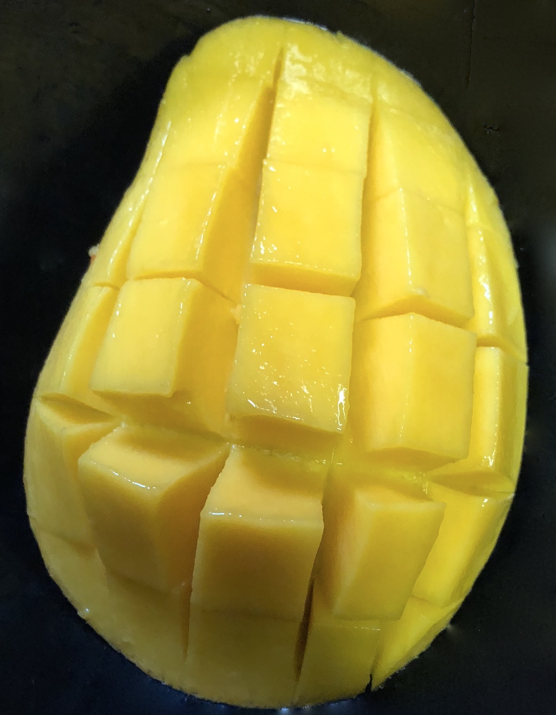 Cutting a mango